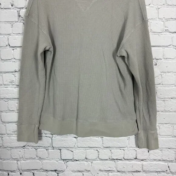 Theory Womens Easy Sweatshirt Easy Waffle Knit Top Size M Pima Cotton Ash Gray - Picture 8 of 14